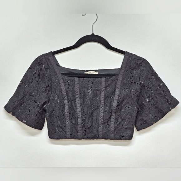 Zara Tops - Zara Lace Crop Corset Top in black, Size Small, Goth, Grunge, Y2K